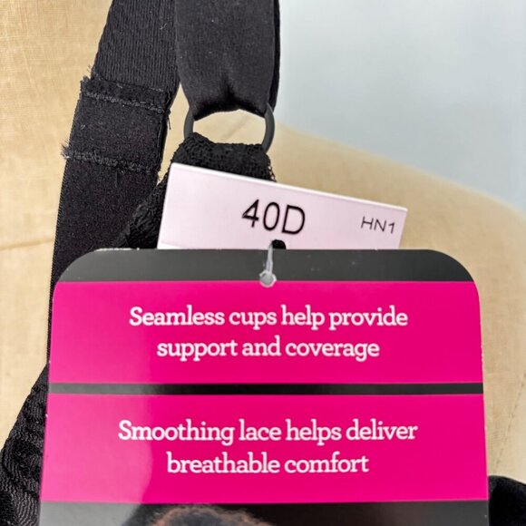 Maidenform Body Shaper Built in Bra Firm Control Lace Black 40D NWT $60 - Picture 5 of 11